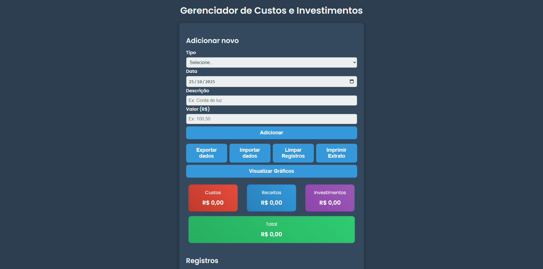 Gerenciador Financeiro